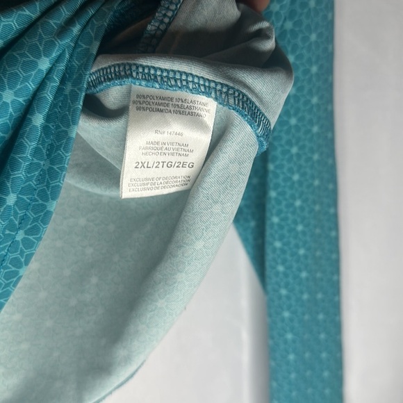 HANG TEN TEAL FLORAL ACTIVEWEAR LONG SLEEVE (SIXE XXL) - Picture 6 of 7